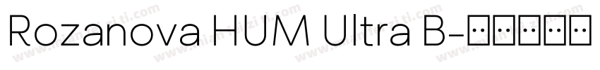 Rozanova HUM Ultra B字体转换